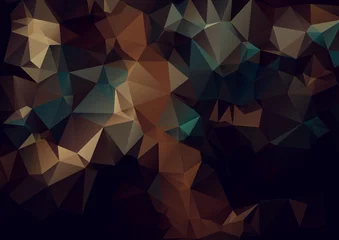 Foto auf Leinwand Dark colorful geometric background with triangles © igor_shmel