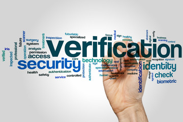 Verification word cloud