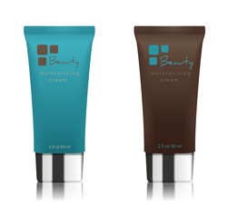 Two cosmetic tubes. Vector