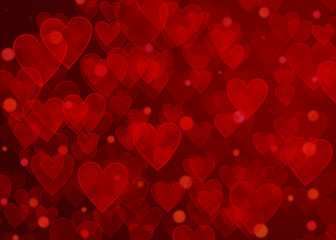 Valentine's day background with hearts