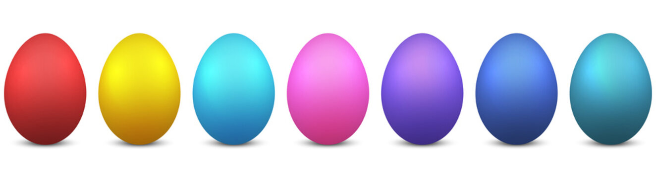 Set of colored Easter eggs 3 | RGB