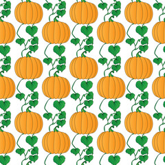 Seamless pumpkins pattern