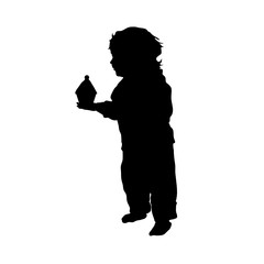  child with muffin illustration