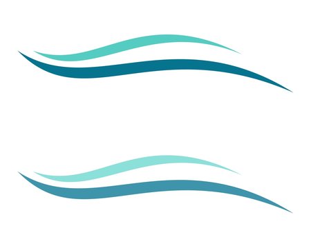 Blue Wave Swoosh Water Logo Template