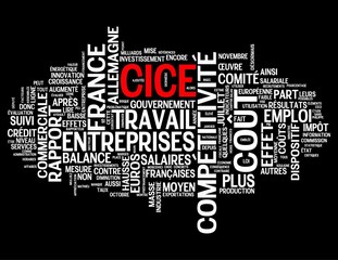 Crédit d'impôt pour la compétitivité et l'emploi (CICE) Nuage de mots
