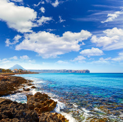 Fototapeta na wymiar Javea Xabia Cala Blanca beach in Alicante Spain