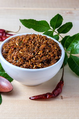 chili paste thai food ,made from grilled fish