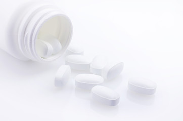 Closeup of medicine tablets
