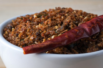 chili paste thai food ,made from grilled fish