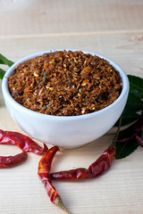 chili paste thai food ,made from grilled fish