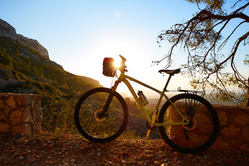 Mountain bike MTB sunset in Denia at Montgo