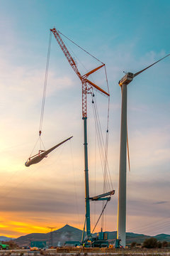 Construstion of wind turbine.
