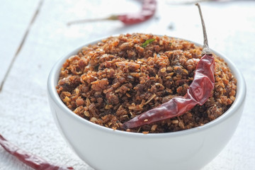 chili paste thai food ,made from grilled fish
