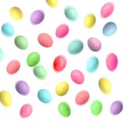 Easter eggs over white background holidays decoration