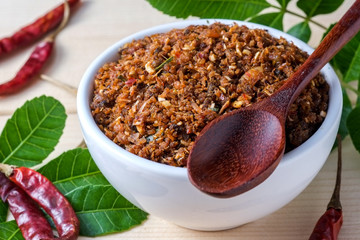 chili paste thai food ,made from grilled fish