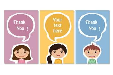 business card with a picture of children