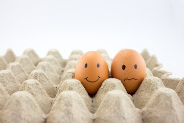 eggs with different facial expression