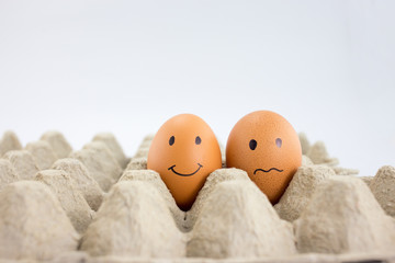 eggs with different facial expression
