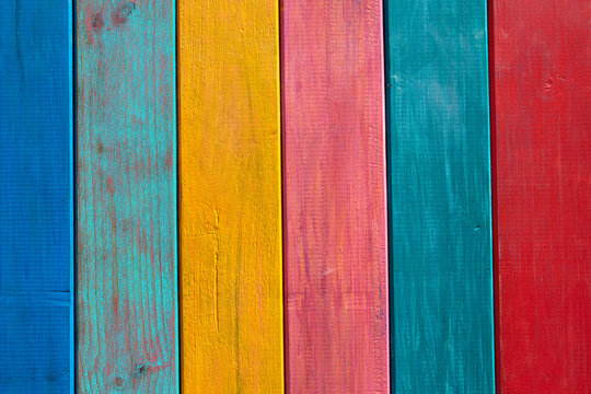 Colorful mexican stripes painted wood texture