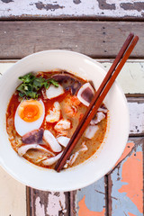 spicy lemon grass soup noodle seafood 