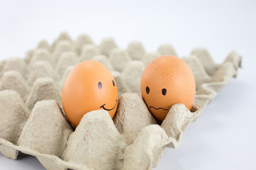 eggs with different facial expression