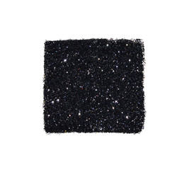 Abstract square of black glitter sparkle on white background for your design