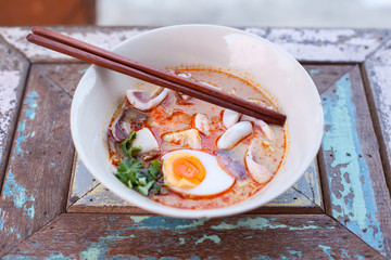 spicy lemon grass soup noodle seafood 