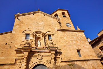 Fototapeta na wymiar Beceite church in Teruel Spain in Matarrana