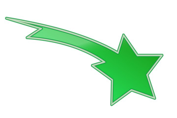 Obraz premium Sternschnuppe - Grün