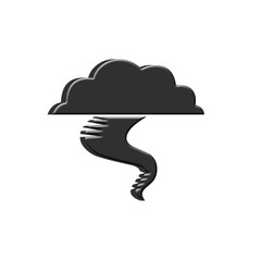 Tornado illustration on white background.