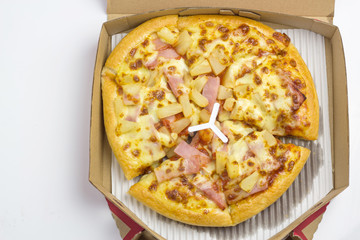 full pizza in pizza box