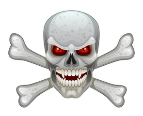 Evil skull cross bone
