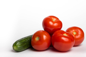 Tomatoes and cucumber