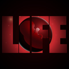 vector illustration of embryo, germ design, baby, fetus concept, nucleus, life, logo, life logo