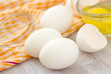 Raw chicken eggs
