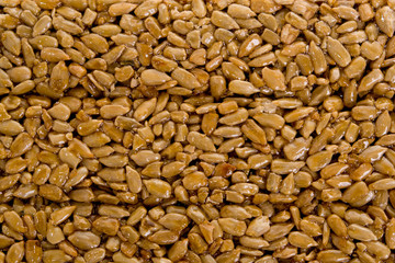 Sunflower seeds candy texture closeup