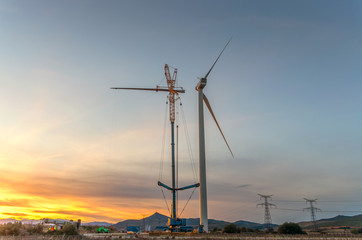 Construstion of wind turbine.