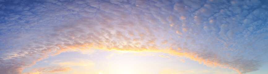 Panorama of beautiful cloud over sky in morning time