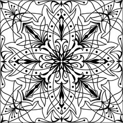 Hand drawn background. Mandala. Geometric circle element.