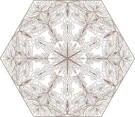 Hand drawn background. Mandala. Geometric circle element.