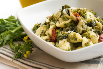 Orecchiette con cime di rapa, Italian pasta with turnip greens