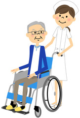 看護師と高齢者