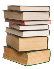 heap of books isolated on the white background
