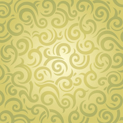 Green vintage retro decorative wallpaper vector design 