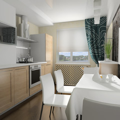 modern domestic Kitchen