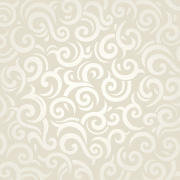 Wedding vintage wallpaper design white & gold vector