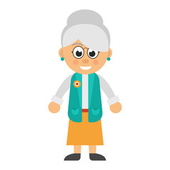 old woman in costume