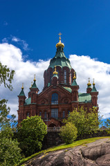 Fototapeta na wymiar Uspenski Kathedrale in Helsinki 