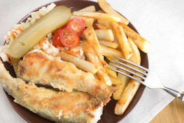 fried fish - saffron cod or navaga