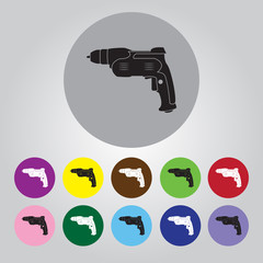 Perforator icon. Puncher icon.